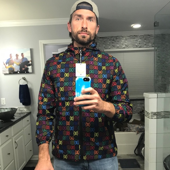 Neon Lightweight Windbreaker Hooded Rain Jacket - Picture 5 of 5